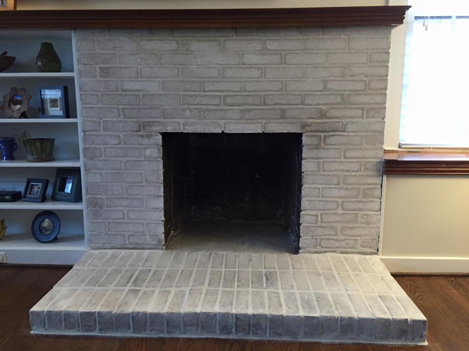 new fireplace constructed